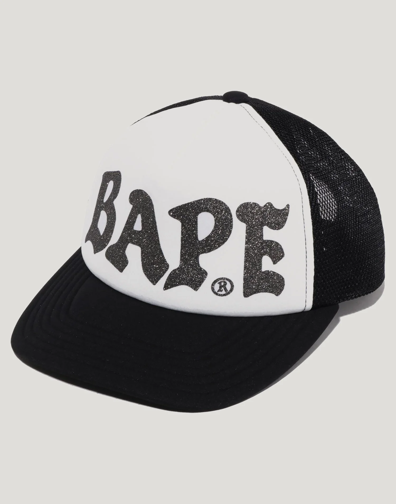 BAPE GLITTER PRINT MESH CAP MENS