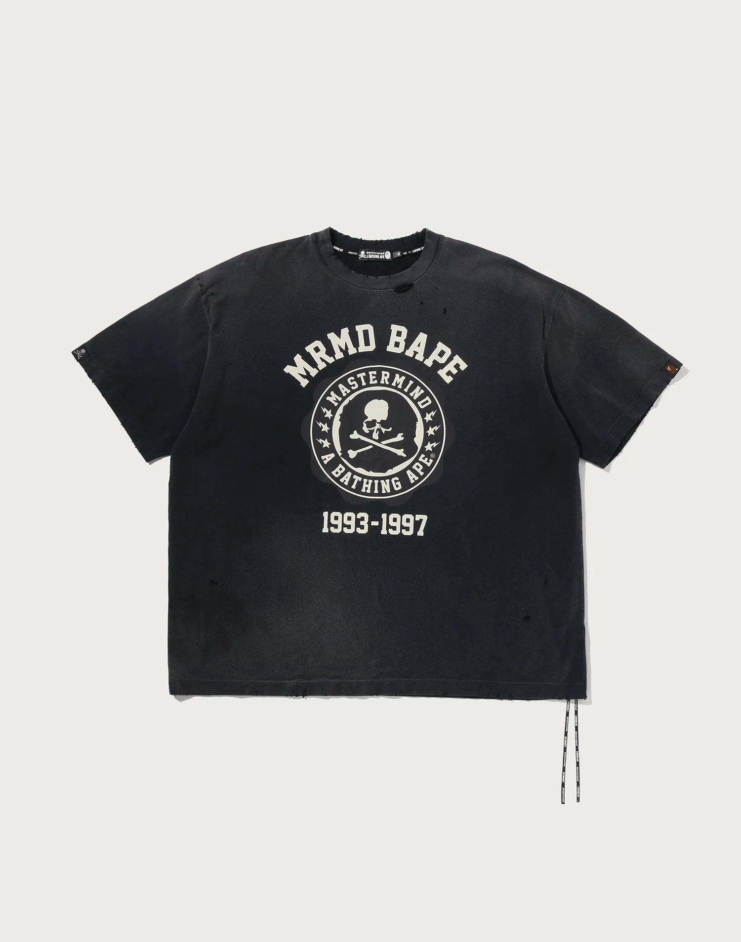 MM BAPE SKULL VINTAGE EFFECT RELAXED FIT TEE MENS