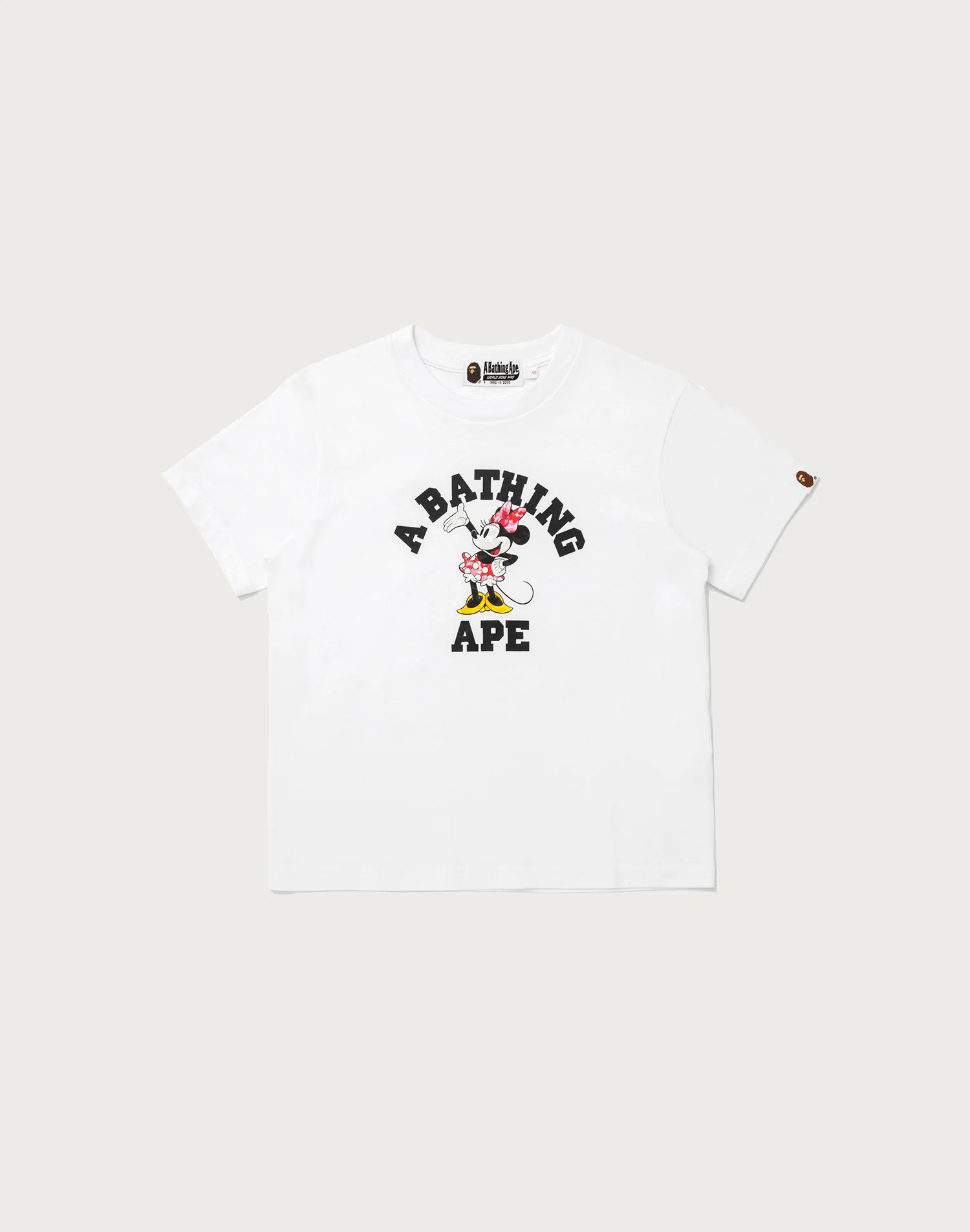 BAPE X DISNEY MINNIE MOUSE COLLEGE MINI TEE LADIES