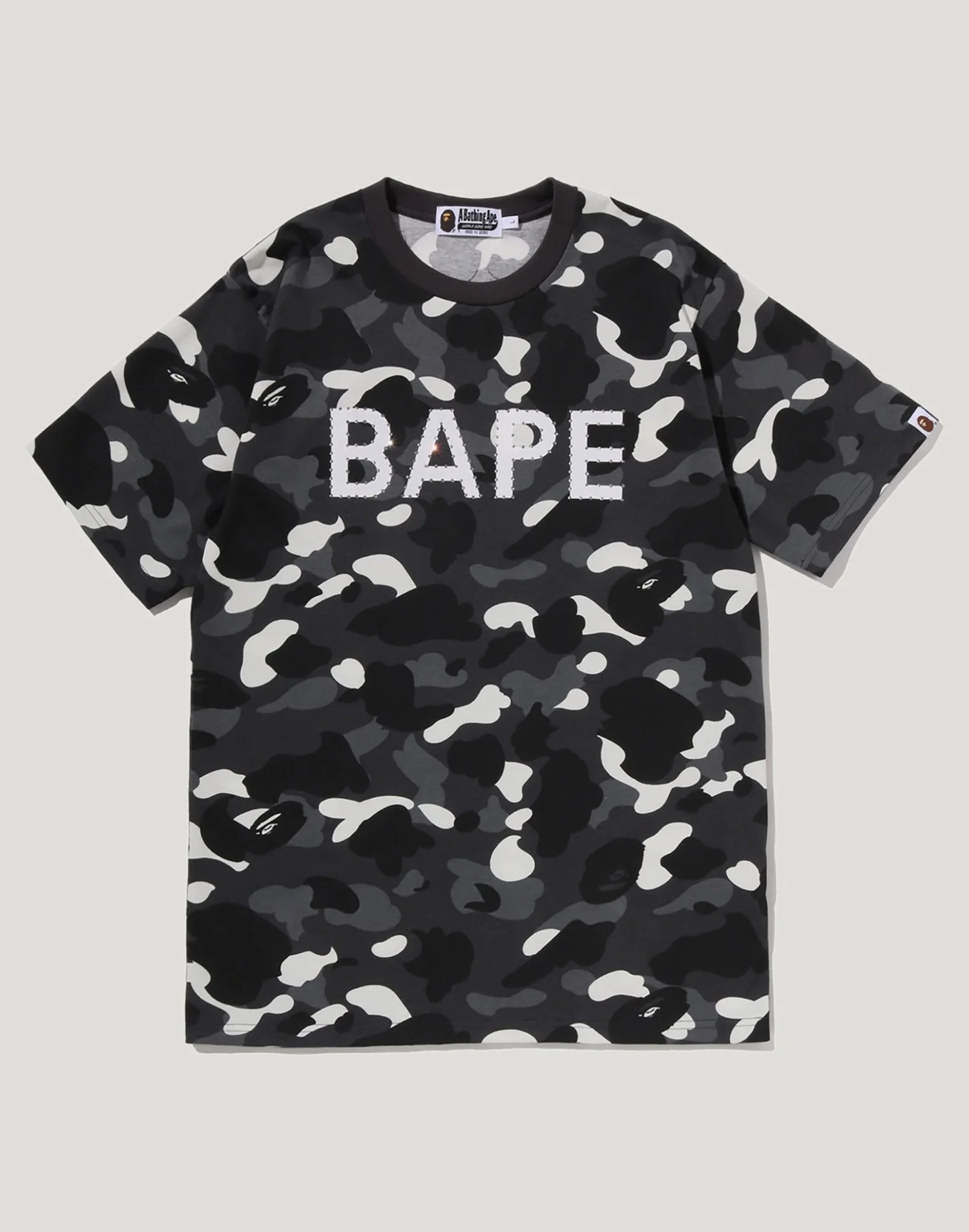CITY CAMO RHINESTONE BAPE LOGO TEE MENS
