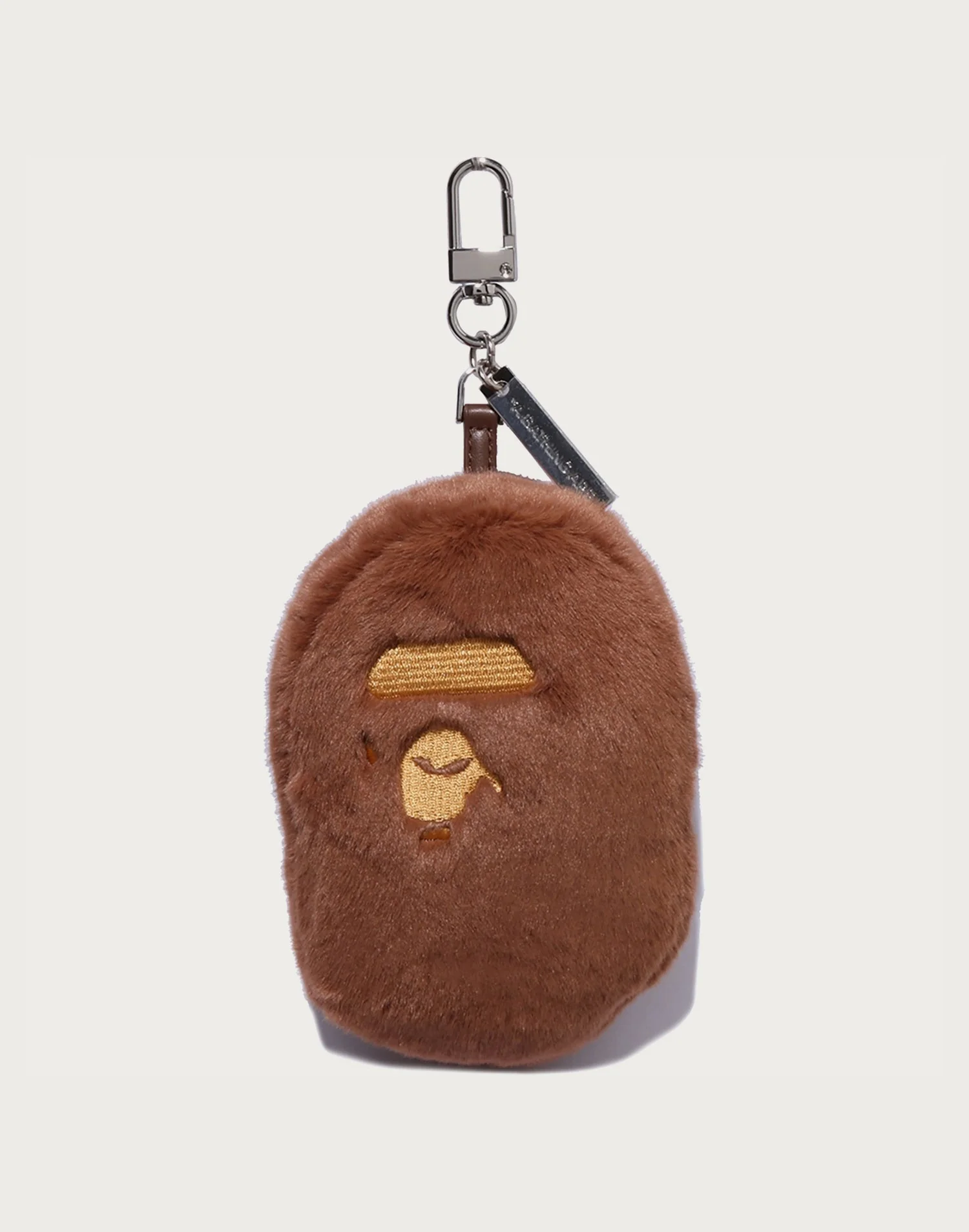 APE HEAD FAUX FUR KEYCHAIN