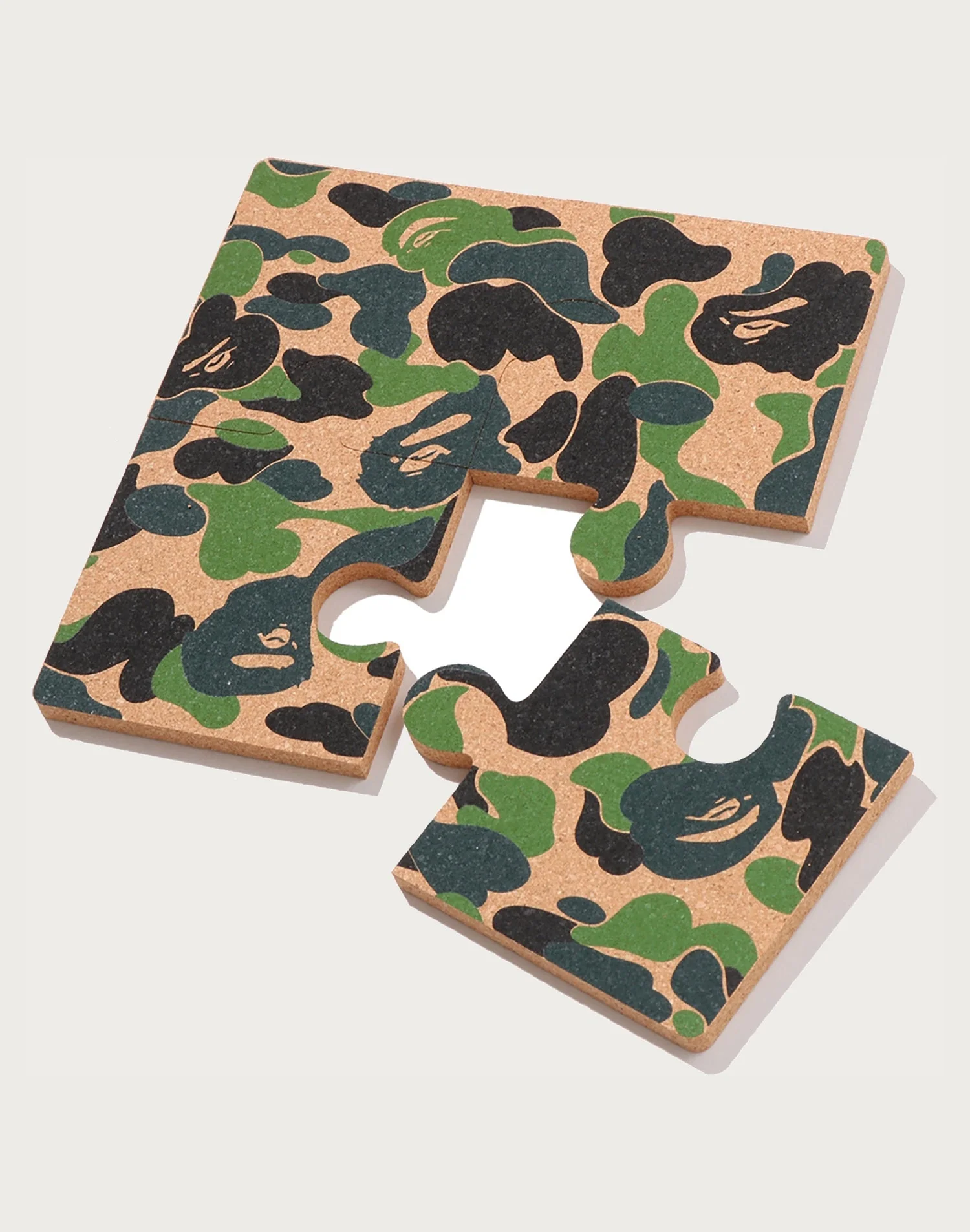 ABC CAMO PUZZLE CORK COASTER
