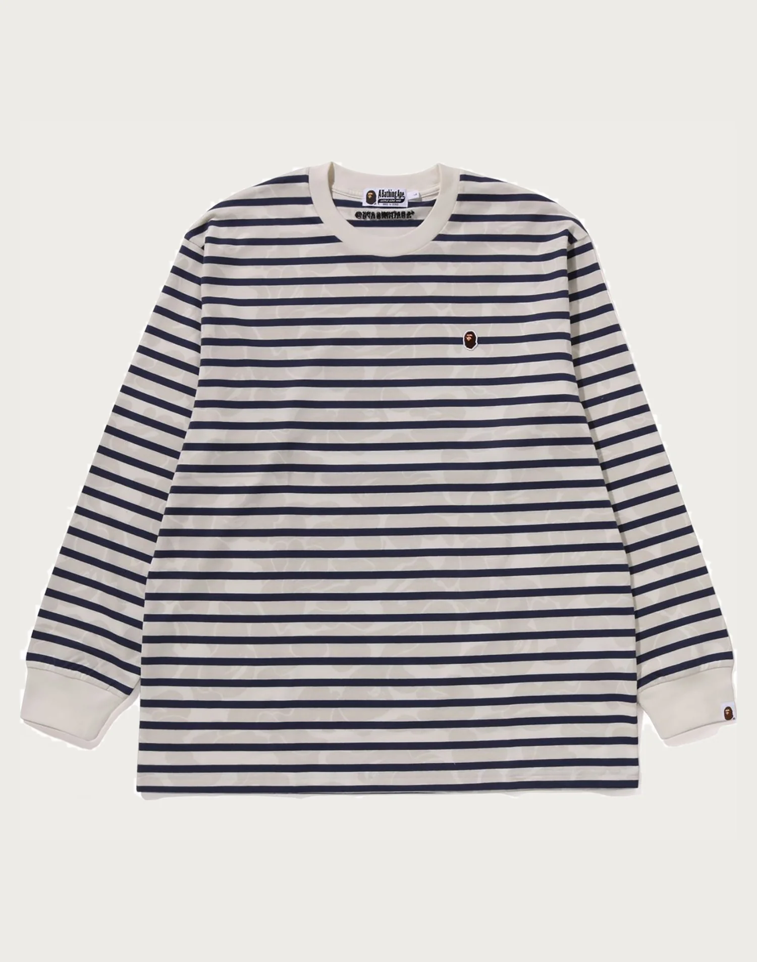 SOLID CAMO ONE POINT RELAXED FIT STRIPE LS TEE MENS