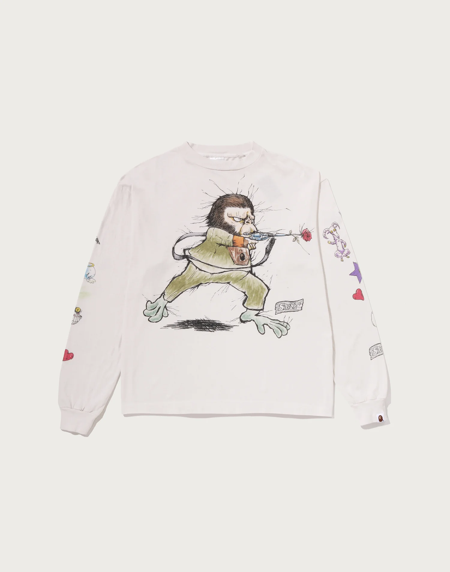 BAPE X SAINT MXXXXXX L/S TEE MENS