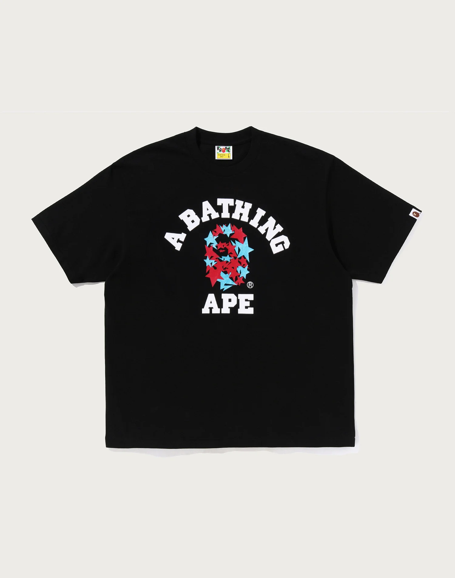 METALLIC BAPE STA COLLEGE RELAXED FIT TEE MENS