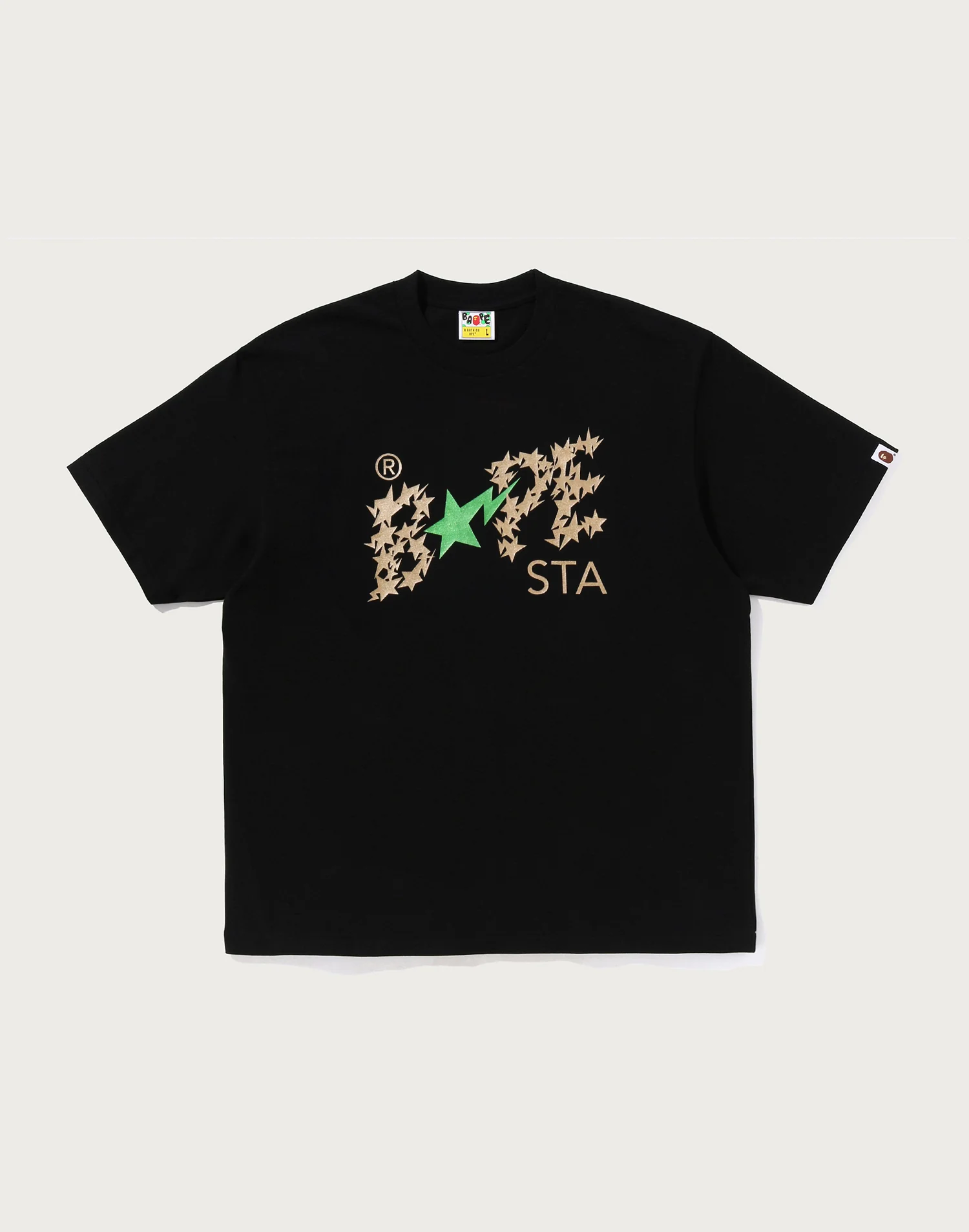 METALLIC BAPE STA LOGO RELAXED FIT TEE MENS