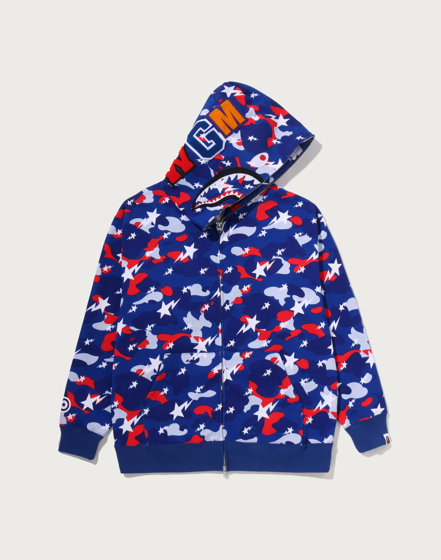 STA STRIKE CAMO SHARK RELAXED FIT FULL ZIP HOODIE MENS