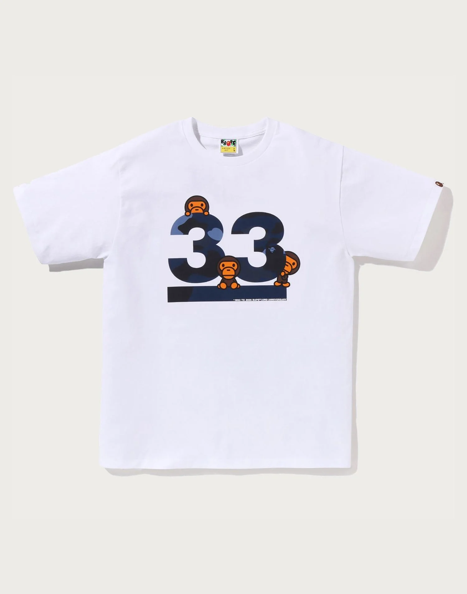 A BATHING APE 33RD ANNIV. BABY MILO TEE MENS